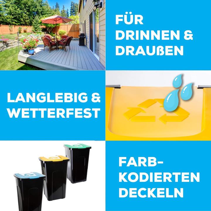 Produktbild 2friends 3er Mülleimer-Set (50 l)