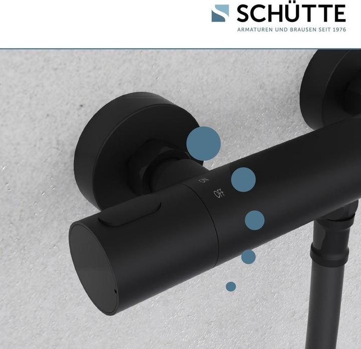 Produktbild Schütte SCHÃoeTTE LOS ANGELES Thermostatische Douchekraan - Mat Zwart (33186)