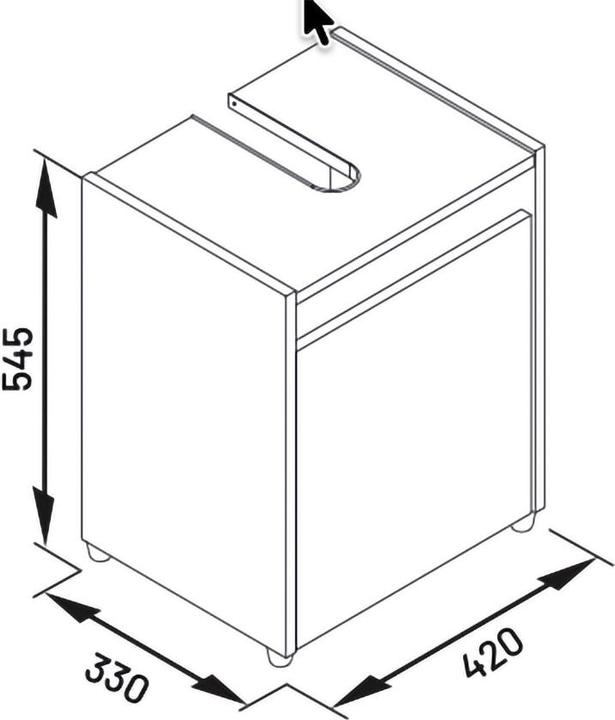 Produktbild VCM Holz Badschrank Badunterschrank Cosila (42 x 33 x 55 cm)