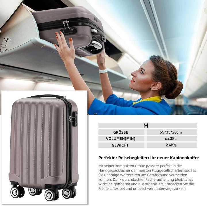 Image du produit Beibye Hartschalenkoffer mit TSA-Schloss (38 l)