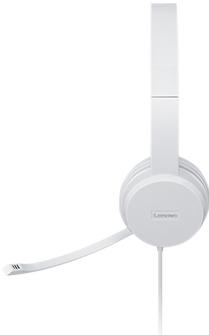 Produktbild Lenovo 110 Analoge Stereo-Kopfhörer (Geräuschisolierung, drehbares Mikrofon, Leder und Schaumstoff-O (Kabelgebunden, USB-A)