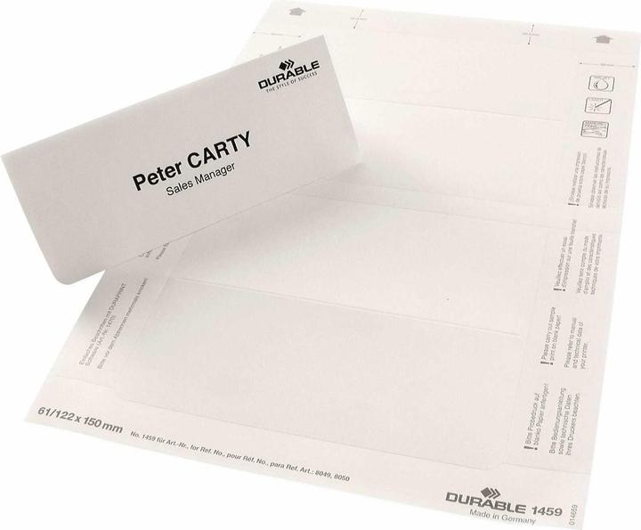 Actual product image Durable Badgemaker insert labels for name tags