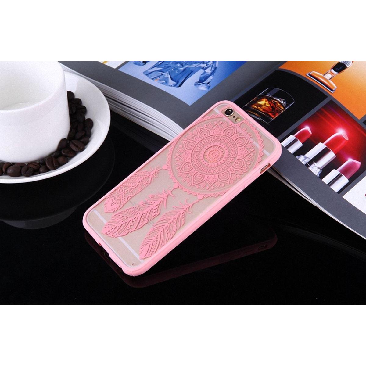 Thumbnail - König Design Apple iPhone SE 2022 Handyhülle Mandala Case Cover Schutzhülle Motiv Bumper Rosa (Apple iPhone SE (3rd Gen)...