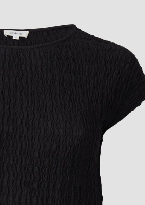 Image du produit S.Oliver T-Shirt Strukturiertes T-Shirt aus Baumwollmix im Relaxed Fit (48)