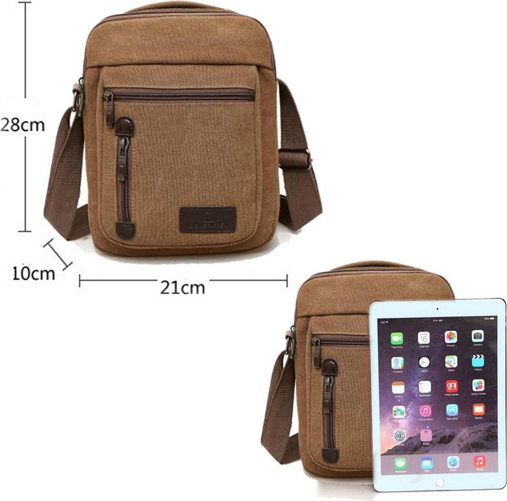 Produktbild Only-Bags.Store Umhängetasche, kleine Umhängetasche, Handtasche, Handgelenk Tasche, Leinwand, Vintage Umhängetasche