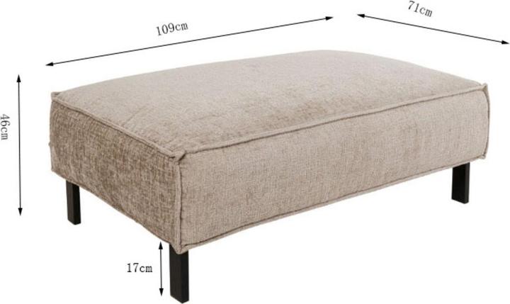 Actual product image Kare Design Hocker Victor Leder Grau