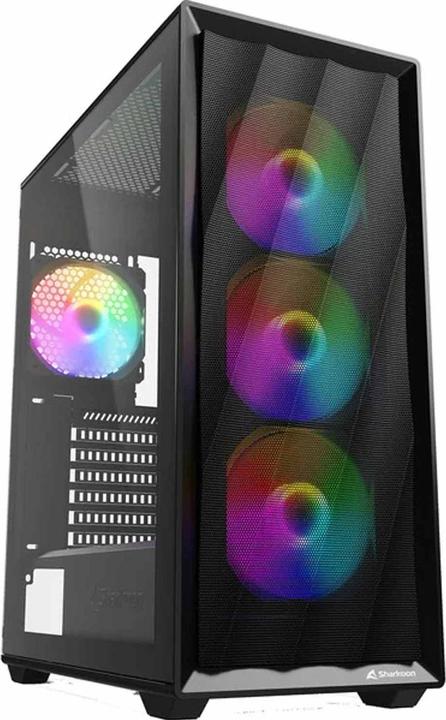 Sharkoon VK4 Rainbow (schwarz, Tempered Glass) (ATX)