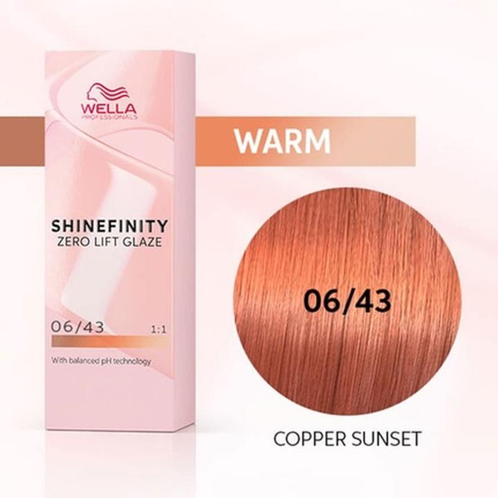 Immagine prodotto Wella Professionals ShineFinity Zero Lift Glaze 06/43 Copper Sunset (06, 43 Tramonto di rame)