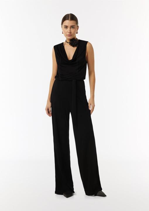 Produktbild Comma Overall Jersey-Jumpsuit mit Wasserfall-Ausschnitt (36)