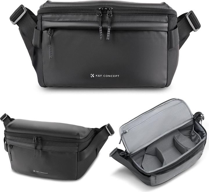 Actual product image K&F Concept Sling Bag 10L Urban Wander 13 (Black) (10 l)