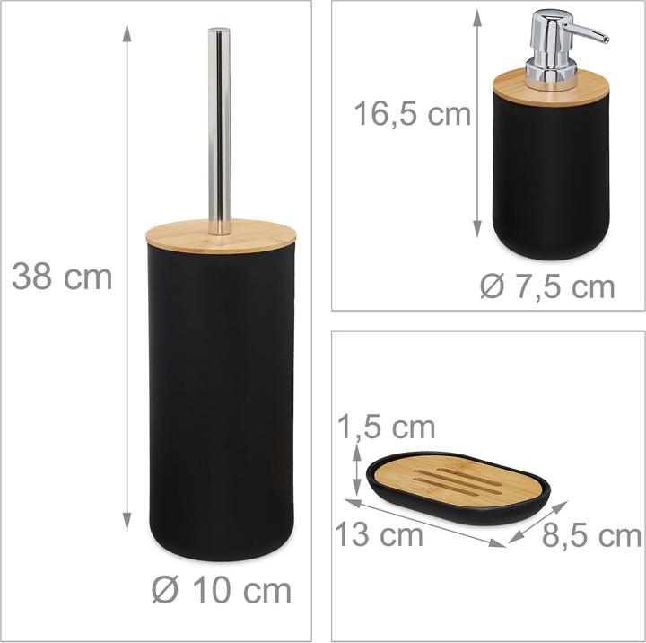 Actual product image Relaxdays . Bathroom set