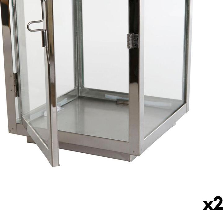 Immagine prodotto DKD Home Decor Laterne Gold Silberfarben Aluminium Kristall 14 x 14 x 35 cm (2 Stück)