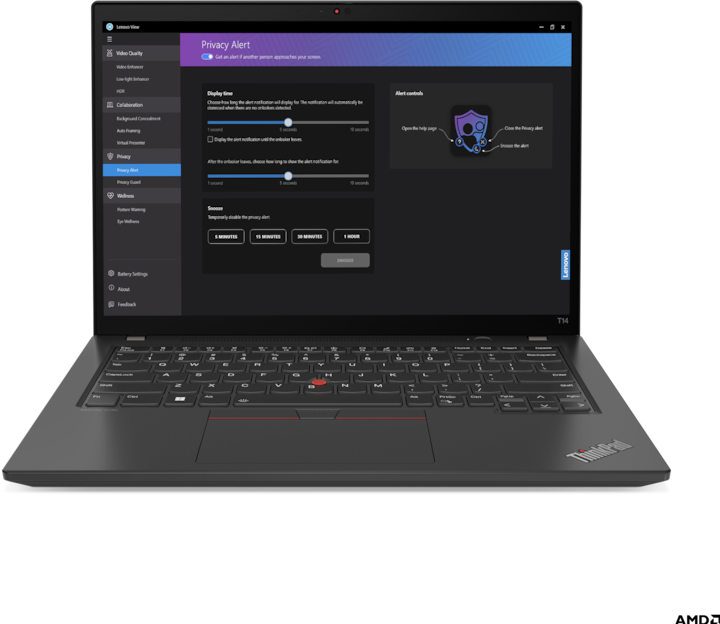 Produktbild Lenovo ThinkPad T14 Gen 4 (14", AMD Ryzen 7 Pro 7840U, 32 GB, 512 GB, DE)