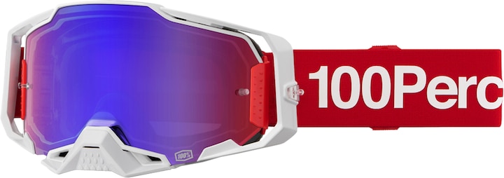 Produktbild 100% Armega Goggle Corbin (Weiss-Rot, Blau, Mirror Red)