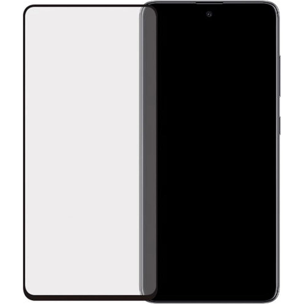 Mobilize Schwarzer Rahmen Glas (1 Stück, Samsung Galaxy A51), Smartphone Schutzfolie, Schwarz