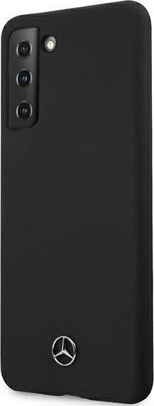 Productafbeelding Mercedes MEHCS21MSILBK S21 + G996 zwart / zwarte stevige siliconen lijn (Samsung Galaxy S21+)