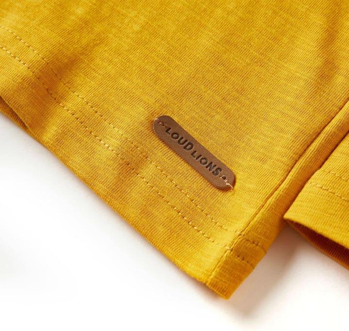 Immagine prodotto vidaXL Camicia da bambino a maniche lunghe ocra 92,Materiale: 100 % cotone,Colore (92)