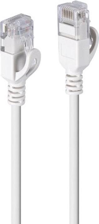 Actual product image Lindy 1m Cat.6A U/FTP Ultra Slim network cable, grey RJ45 plug, 500MHz, copper, 30AWG (U/FTP, CAT6a, 1 m)