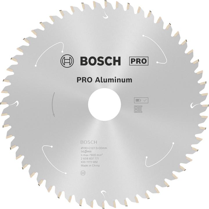 Productafbeelding Bosch Professional Zubehör Cirkelzaagblad Standaard voor Aluminium, 190x2/1,5x30, 56 tanden