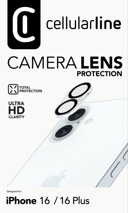 Produktbild Cellularline Camera Lens (1 Stück, Apple iPhone 16)