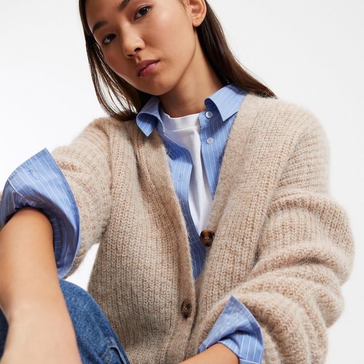 Immagine prodotto La Redoute Collections Cardigan con abbottonatura e scollo a V (L)