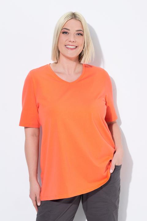 Produktbild Ulla Popken T-Shirt, A-Linie, V-Ausschnitt, Halbarm (58)