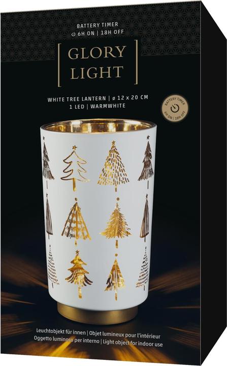 Image du produit STT Lanterne, Arbre, M, 20 cm, Blanc