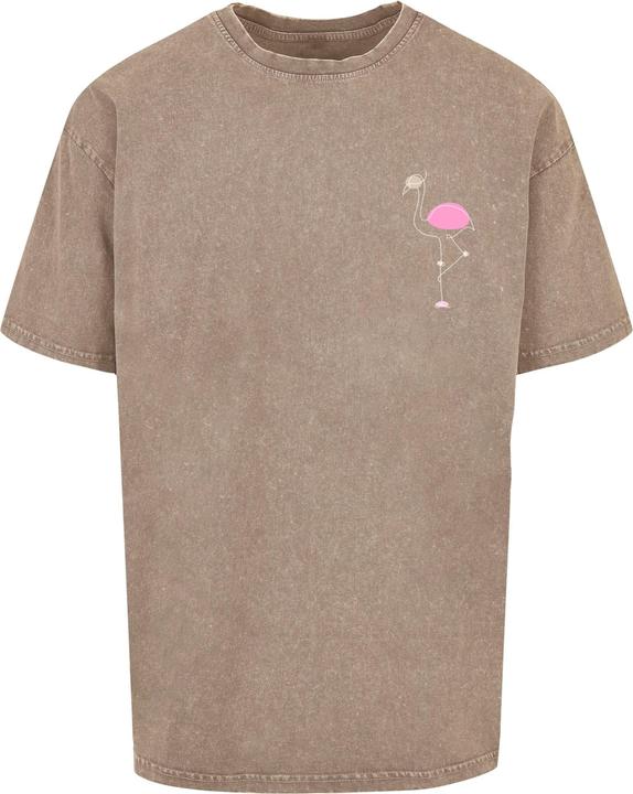 Merchcode Flamingo Acid Washed Heavy Oversized Tee - 116899 (XL)