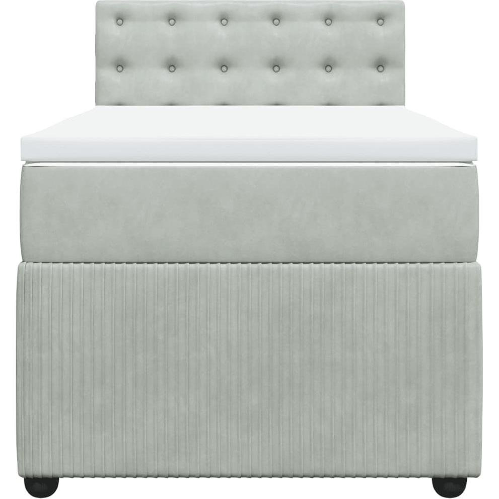 Thumbnail - VidaXL, Bett, Bo x springbett mit Matratze 100 x 200 cm Samt (100 x 200 cm)