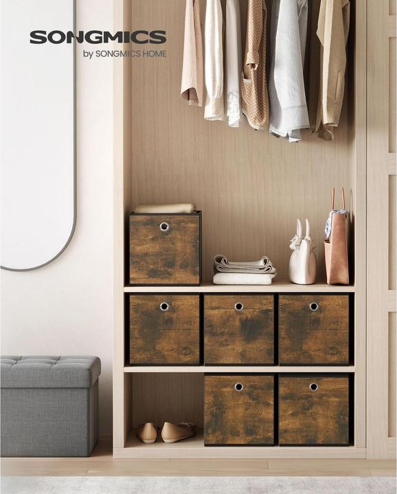 Actual product image Songmics Aufbewahrungsbox Braun/Schwarz