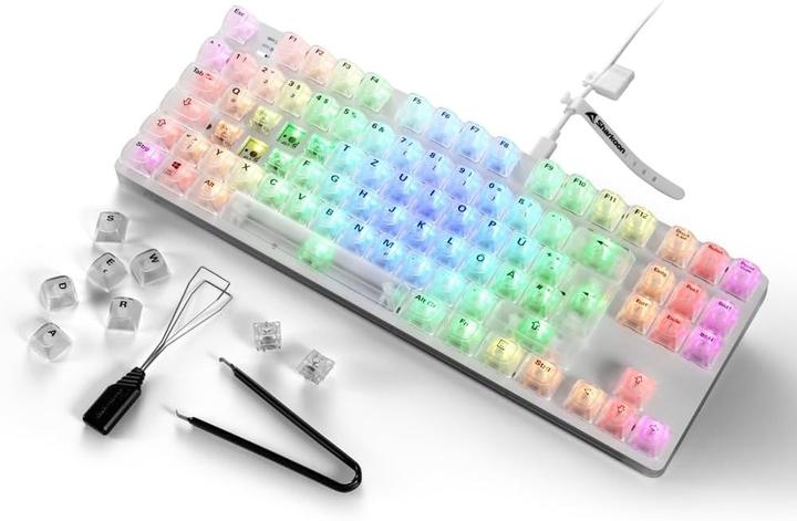 Actual product image Sharkoon SKILLER SGK70W DE White (DE, Cable)
