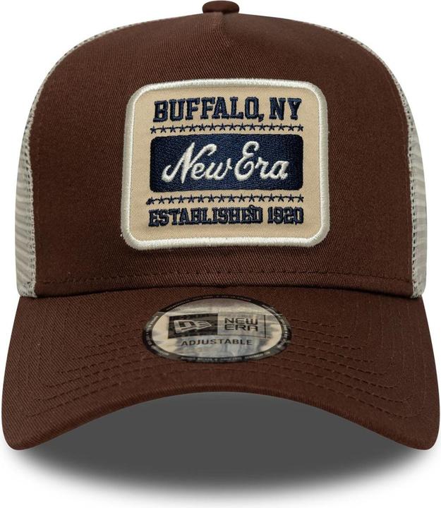 Produktbild New Era A-Frame Mesh Trucker Cap - Brand Patch Braun (One Size)