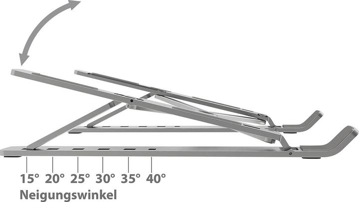 Produktbild Pearl 2er Pack Portabler Alu-Notebook-Ständer bis 39,5 cm (15,6")