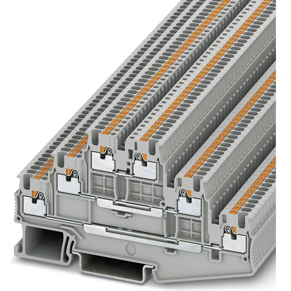 Phoenix Contact Term Block 1.5mm 3L Spring Grey, Elektronikkabel + Stecker, Grau