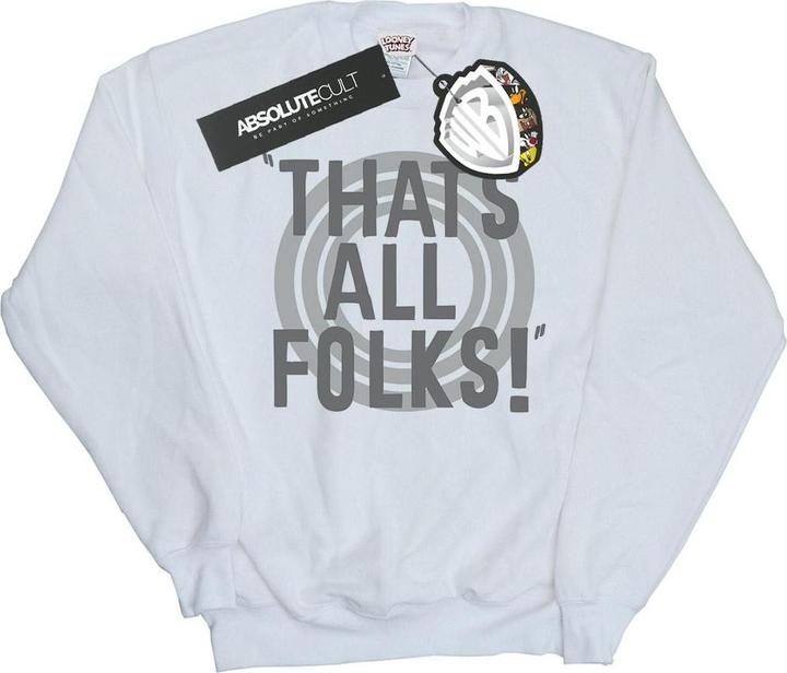 Actual product image Looney Tunes Womens/Ladies That's All Folks Text Sweatshirt (XL)