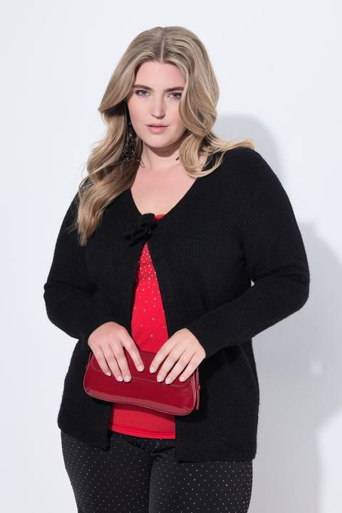 Actual product image Miamoda Strickjacke, Straight Fit, 3D-Rose als Verschluss (50, 52)