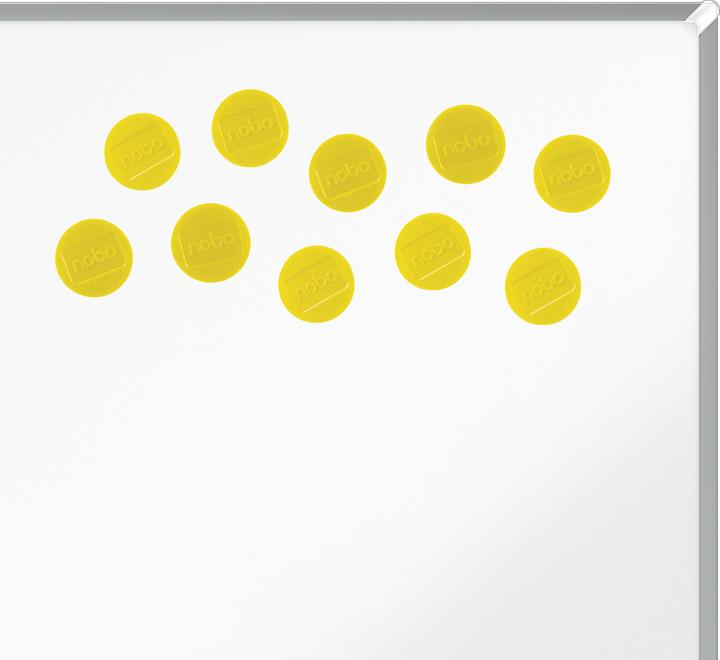 Actual product image Nobo Magnet round 32mm 1915302 yellow 10 pieces (10 x)