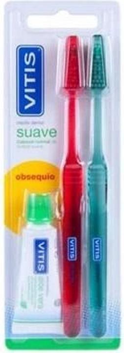Actual product image Vitis Duplo Soft Toothbrush with 15ml Paste (Soft)