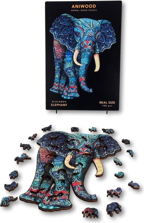 Image du produit Aniwood Puzzle motif éléphant (M) (150 pièces)