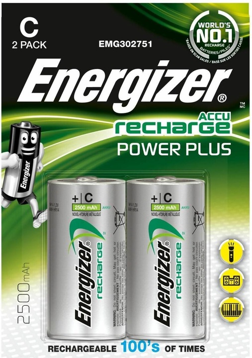 Immagine prodotto Energizer Ricarica Potenza Plus (2 pz., C, 2500 mAh)