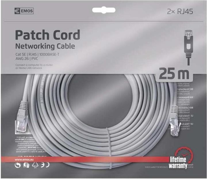 Immagine prodotto Emos Cavo PATCH UTP 5E, 25m (UTP, CAT5e, 25 m)