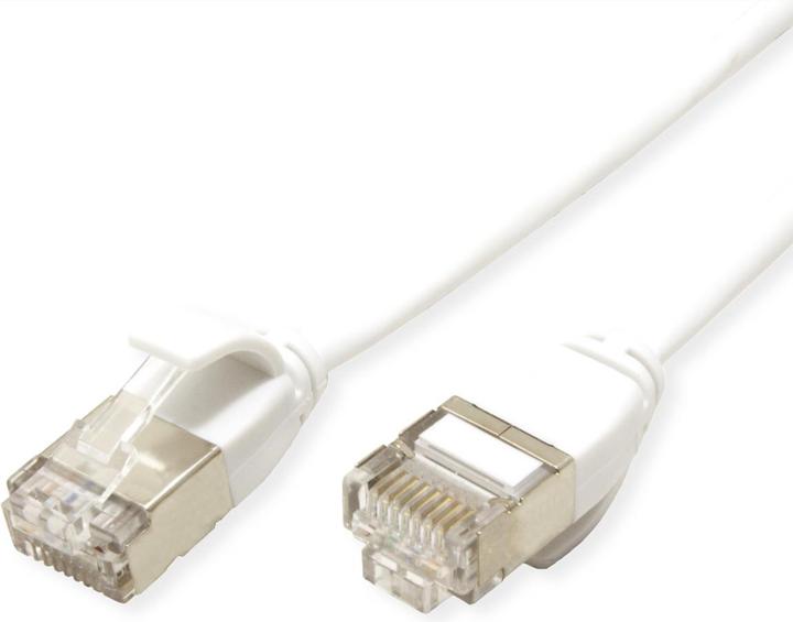Produktbild Roline U/FTP DataCenter Kabel (Kat.7), LSOH, mit RJ45 Steckern (500 MHz), slim, weiss, 3.0 m (U/FTP, CAT7, 3 m)