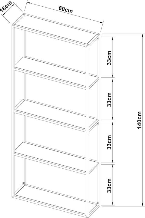 Actual product image En.Casa Jämijärvi (60 x 18 x 140 cm)