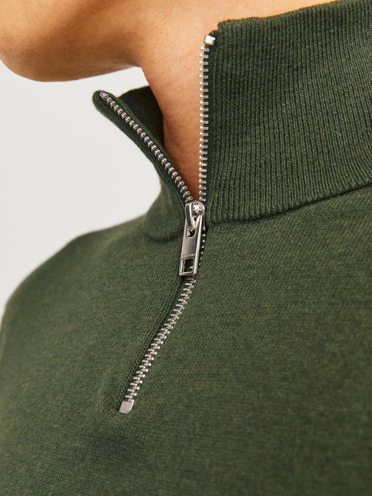 Immagine prodotto Jack & Jones Maglia a tinta unita con mezza cerniera Maglia con mezza cerniera (S)