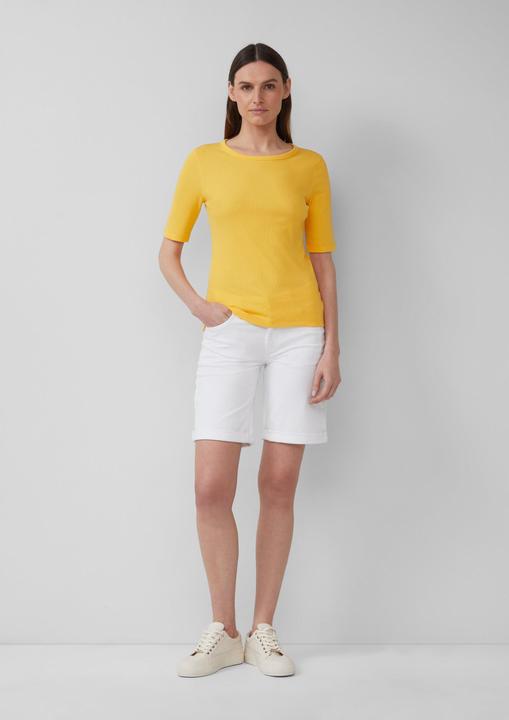 Produktbild S.Oliver T-Shirt Geripptes T-Shirt im Slim Fit aus Baumwollmix (44)