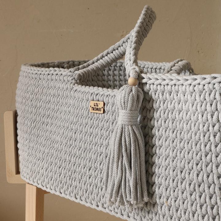 Image du produit Lil Things Couffin Moïse en coton avec matelas