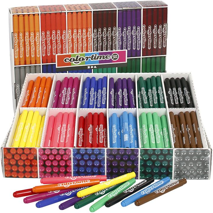 Creativ Company Crayons-feutres 24 x 24 pièces, 5 mm Multicolore