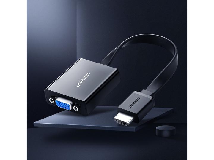 Image du produit Ugreen Adaptateur HDMI vers VGA Convertisseur avec support audio 1080P (HDMI, 16 cm)