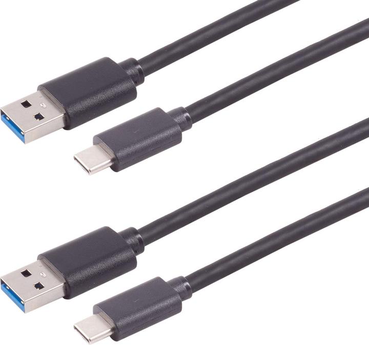 Produktbild S-Impuls Lade- & Datenkabel USB-A auf USB-C, USB 3.0, 1m, 2er-Set (1 m, USB 3.0)