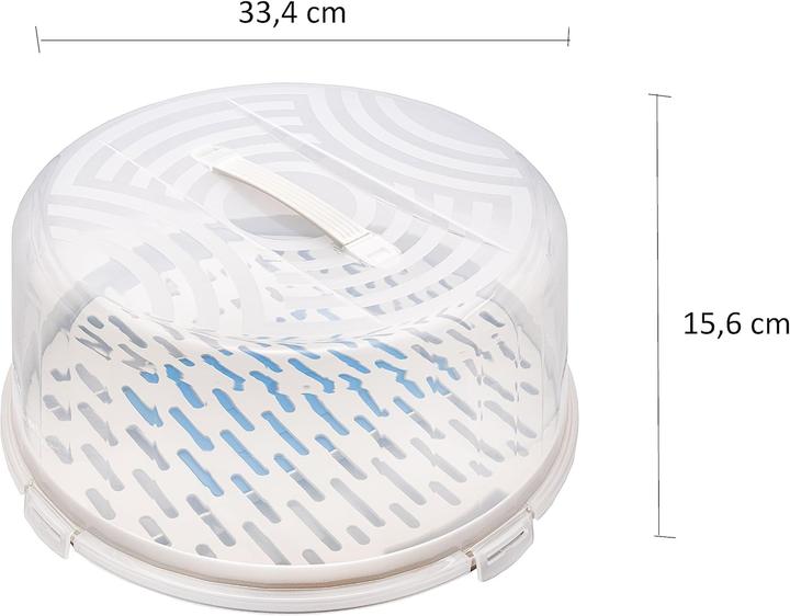 Produktbild BranQ Runder, hoher weisser Kuchenbehälter mit Kühleinsatz